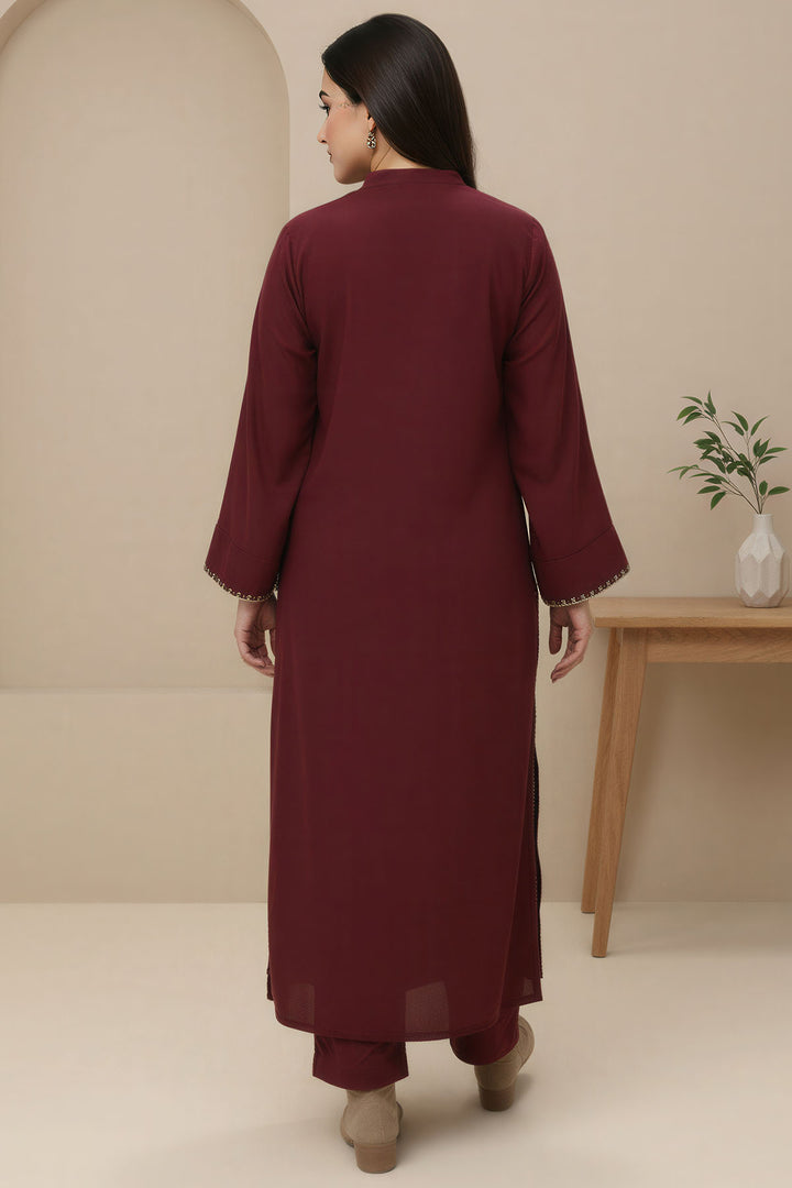 5795-NYHA DYED GEORGETTE STITCHED