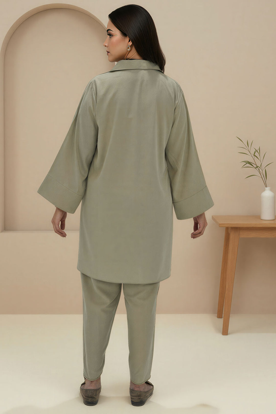 5797-ZAHWAH DYED GEORGETTE STITCHED