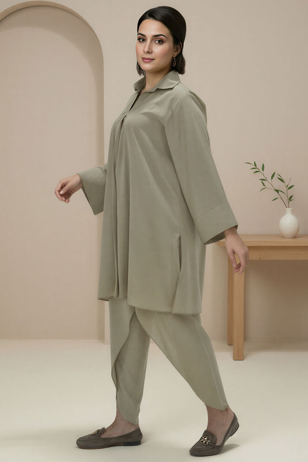 5797-ZAHWAH DYED GEORGETTE STITCHED