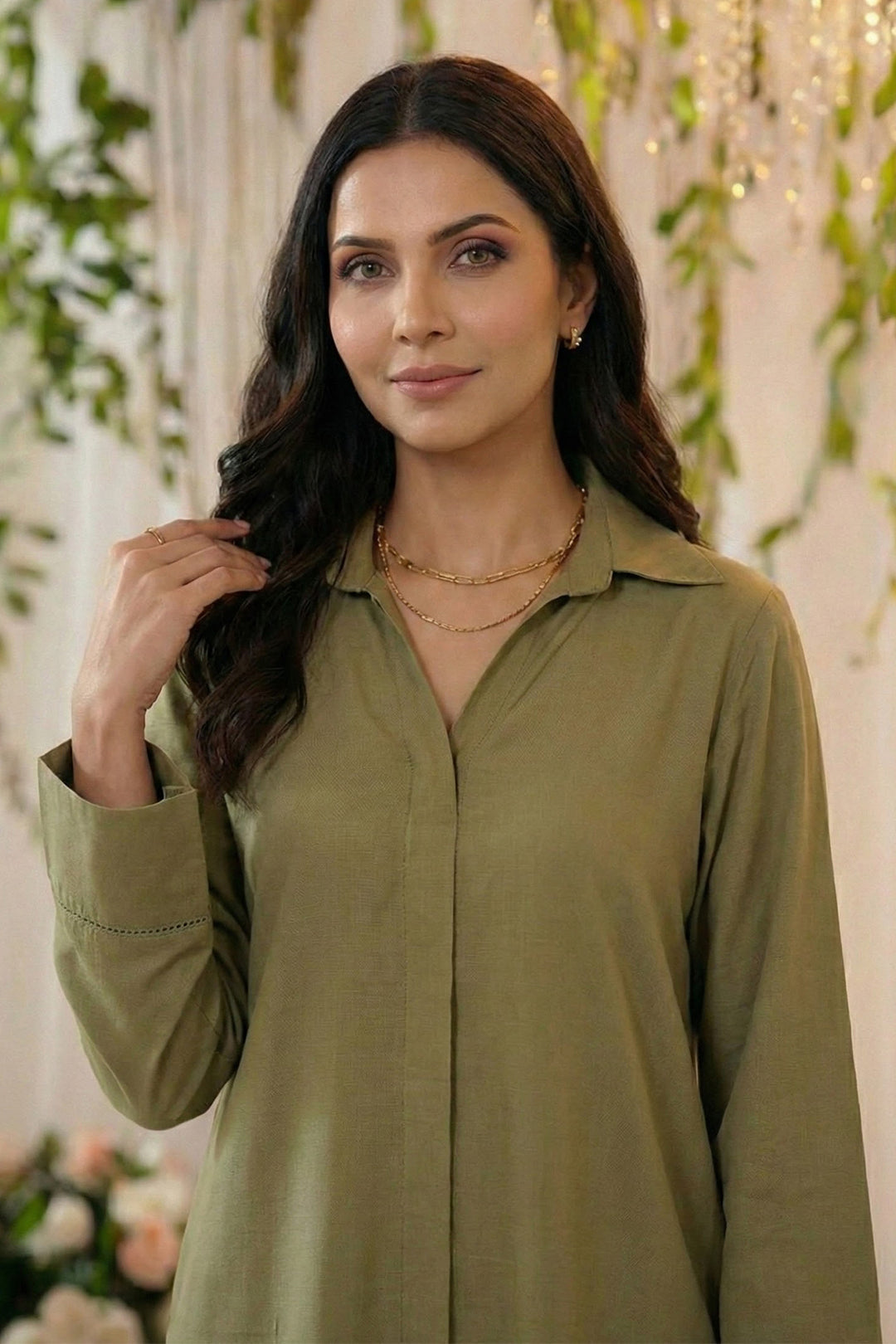 5797-ZAHWAH DYED GEORGETTE STITCHED