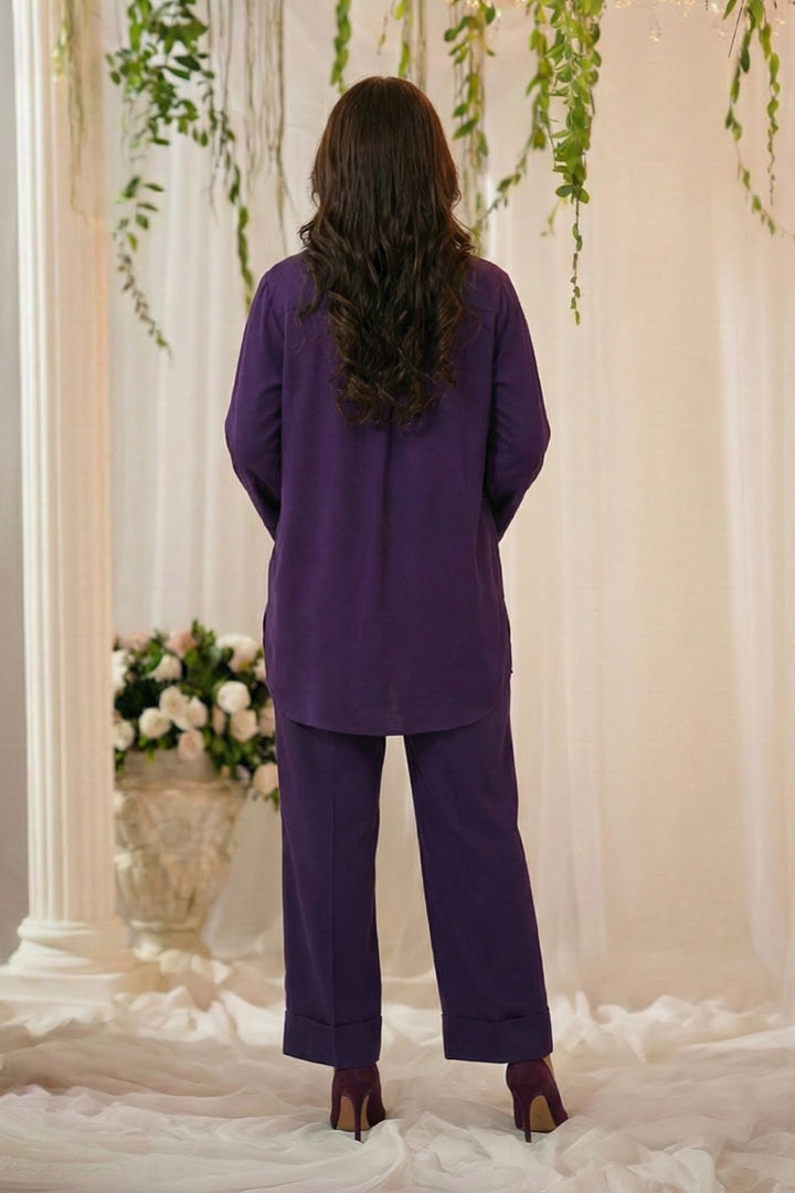 5798-LEEM DYED GEORGETTE STITCHED