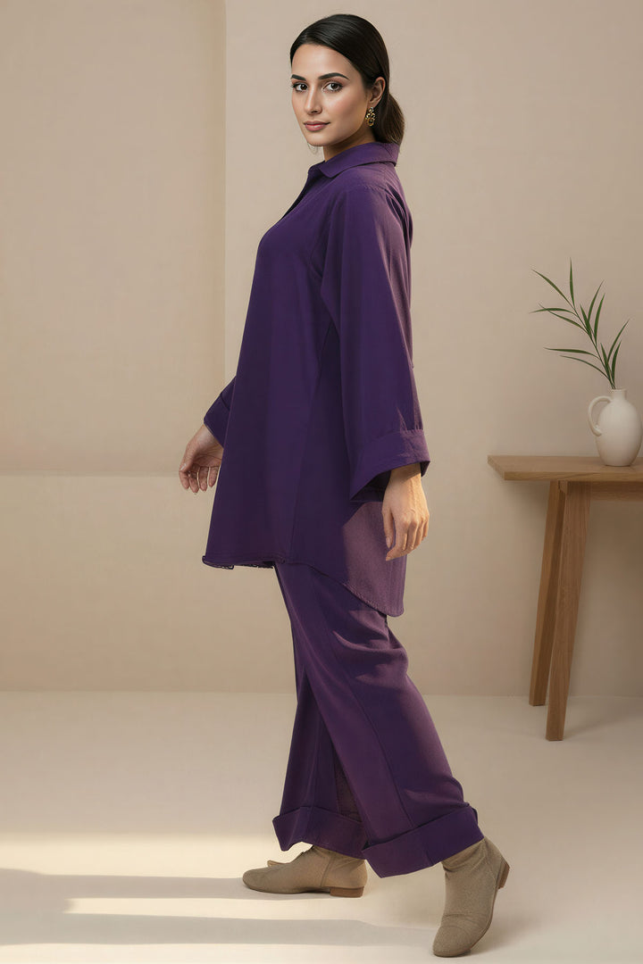 5798-LEEM DYED GEORGETTE STITCHED