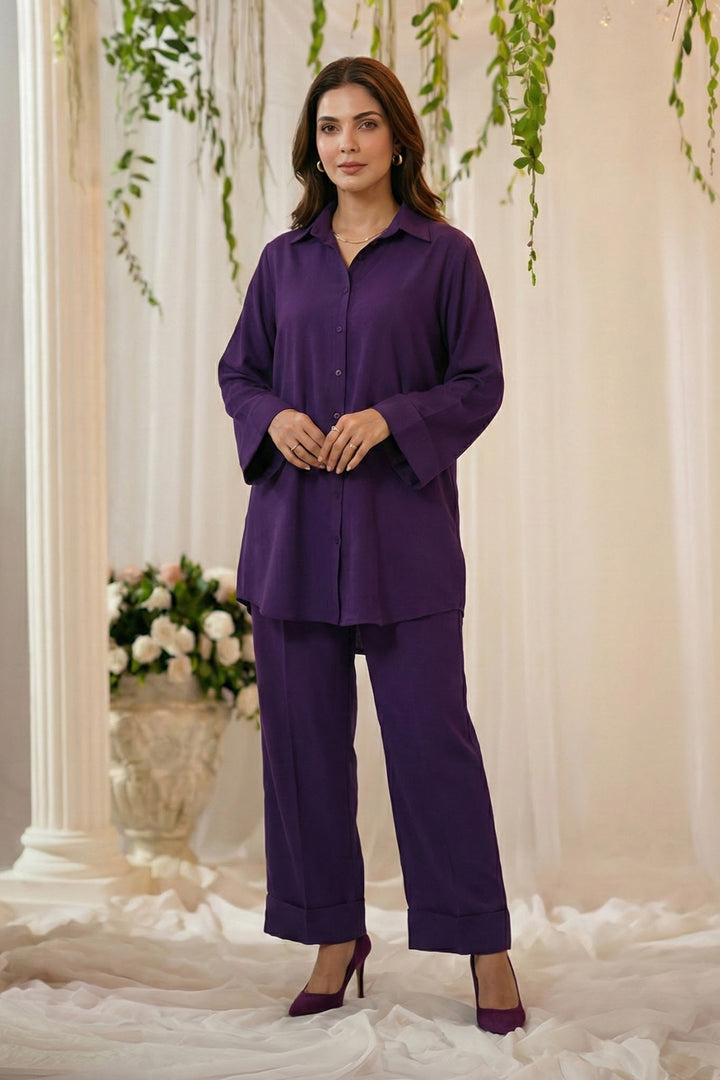 5798-LEEM DYED GEORGETTE STITCHED