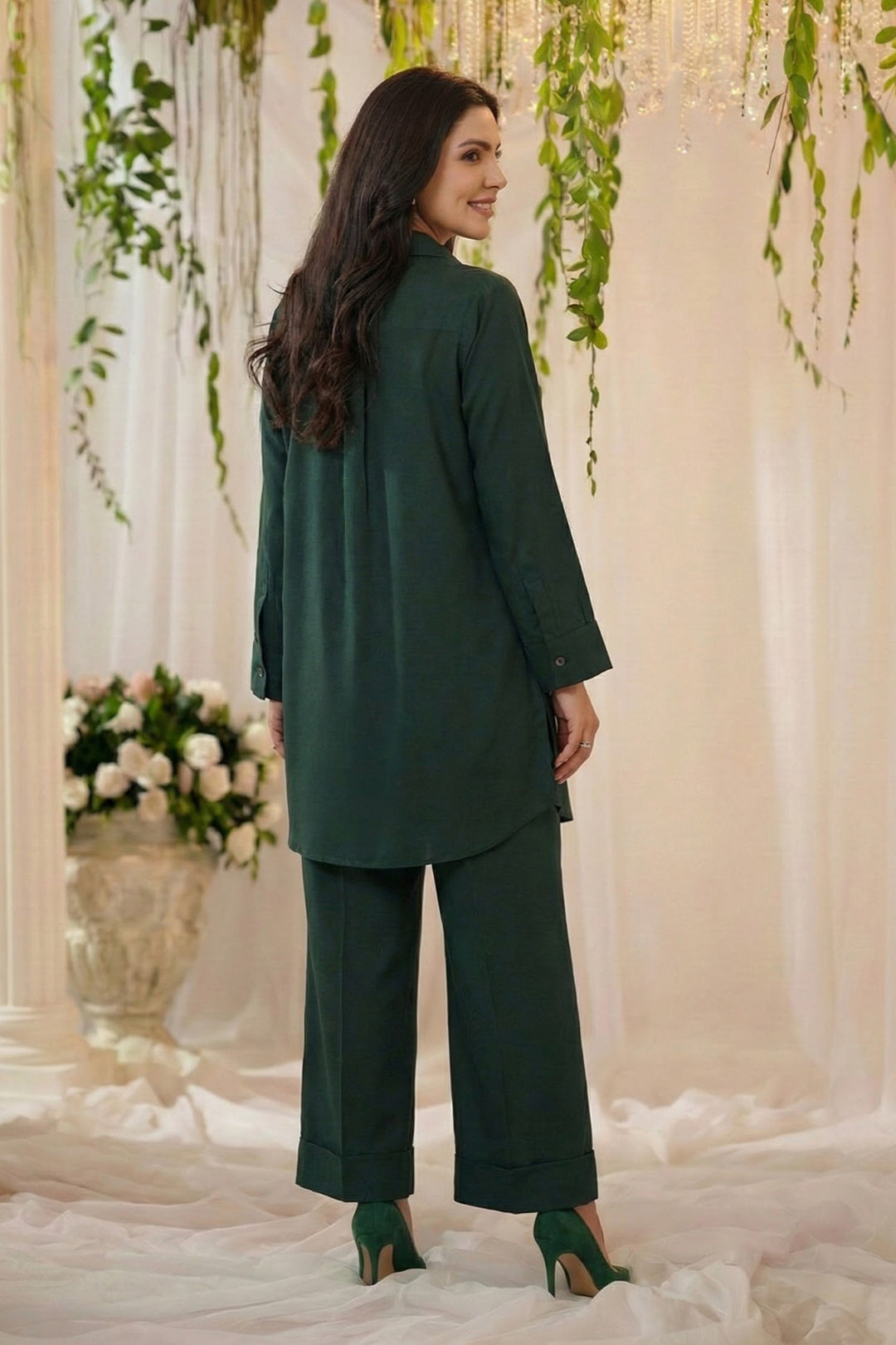 5799-YASHAL DYED GEORGETTE STITCHED