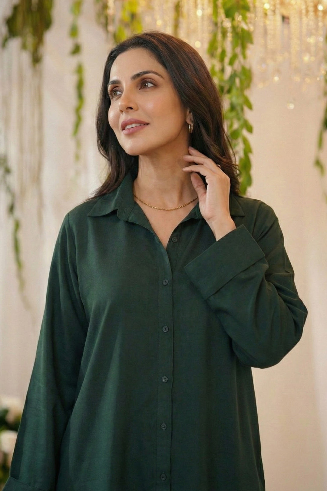 5799-YASHAL DYED GEORGETTE STITCHED