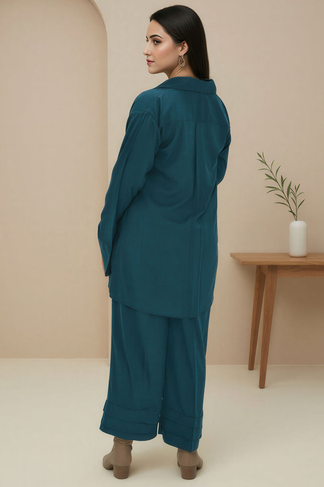 5801-LAYAAL DYED GEORGETTE STITCHED