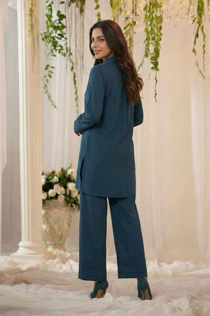 5801-LAYAAL DYED GEORGETTE STITCHED