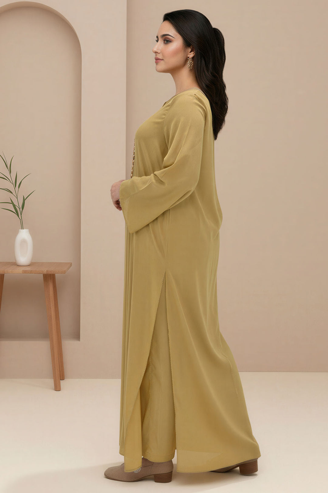 5802-AAHGA DYED GEORGETTE STITCHED