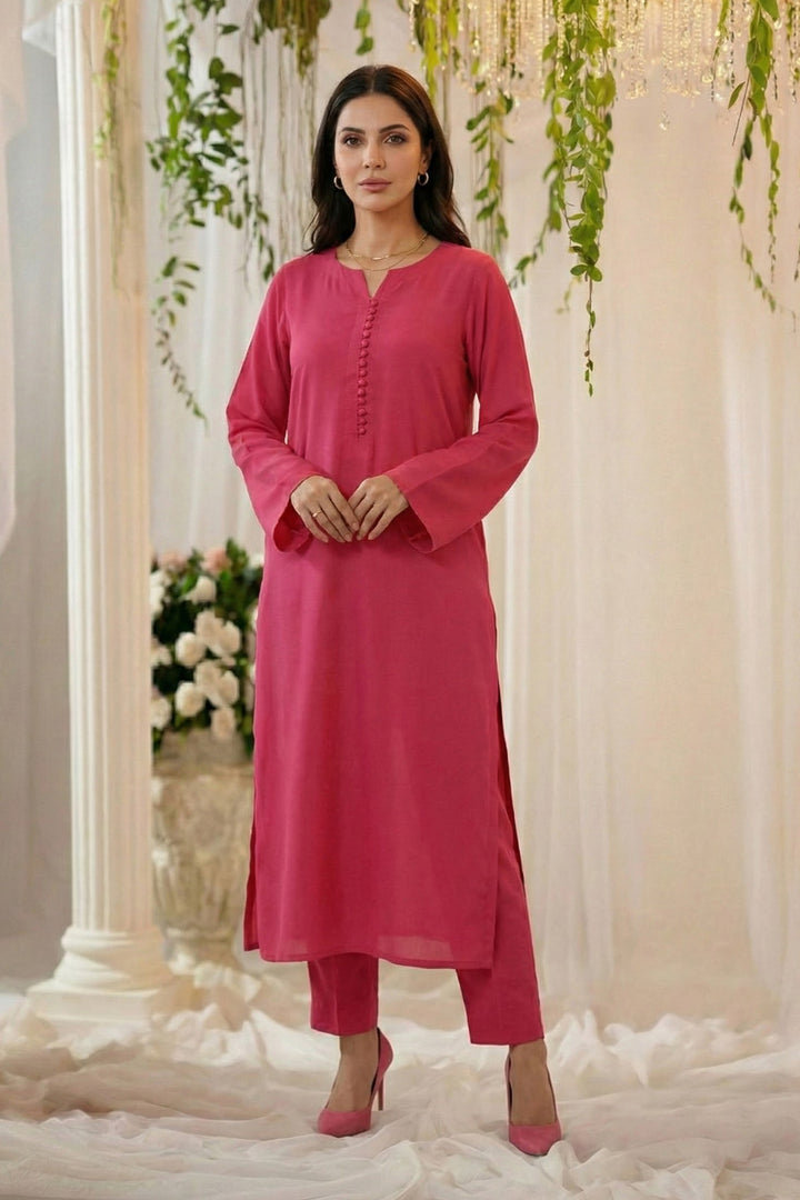 5803-EIHAM DYED GEORGETTE STITCHED