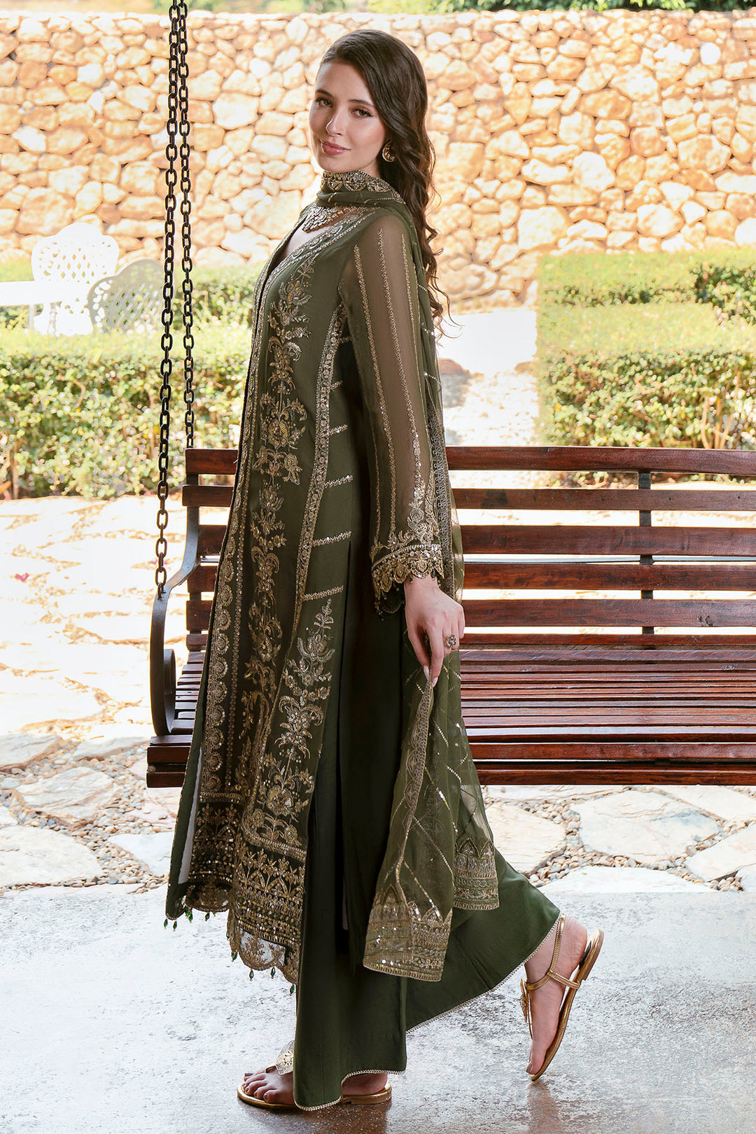 5807-GIADINO EMBROIDERED CRINKLE CHIFFON UNSTITCHED