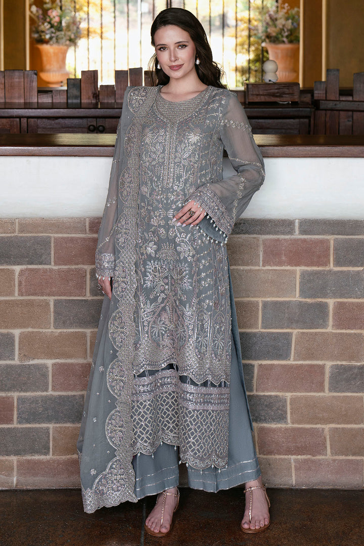 5808-LAVANDA EMBROIDERED CRINKLE CHIFFON UNSTITCHED