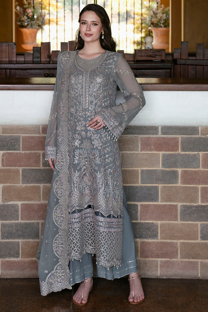 5808-LAVANDA EMBROIDERED CRINKLE CHIFFON UNSTITCHED