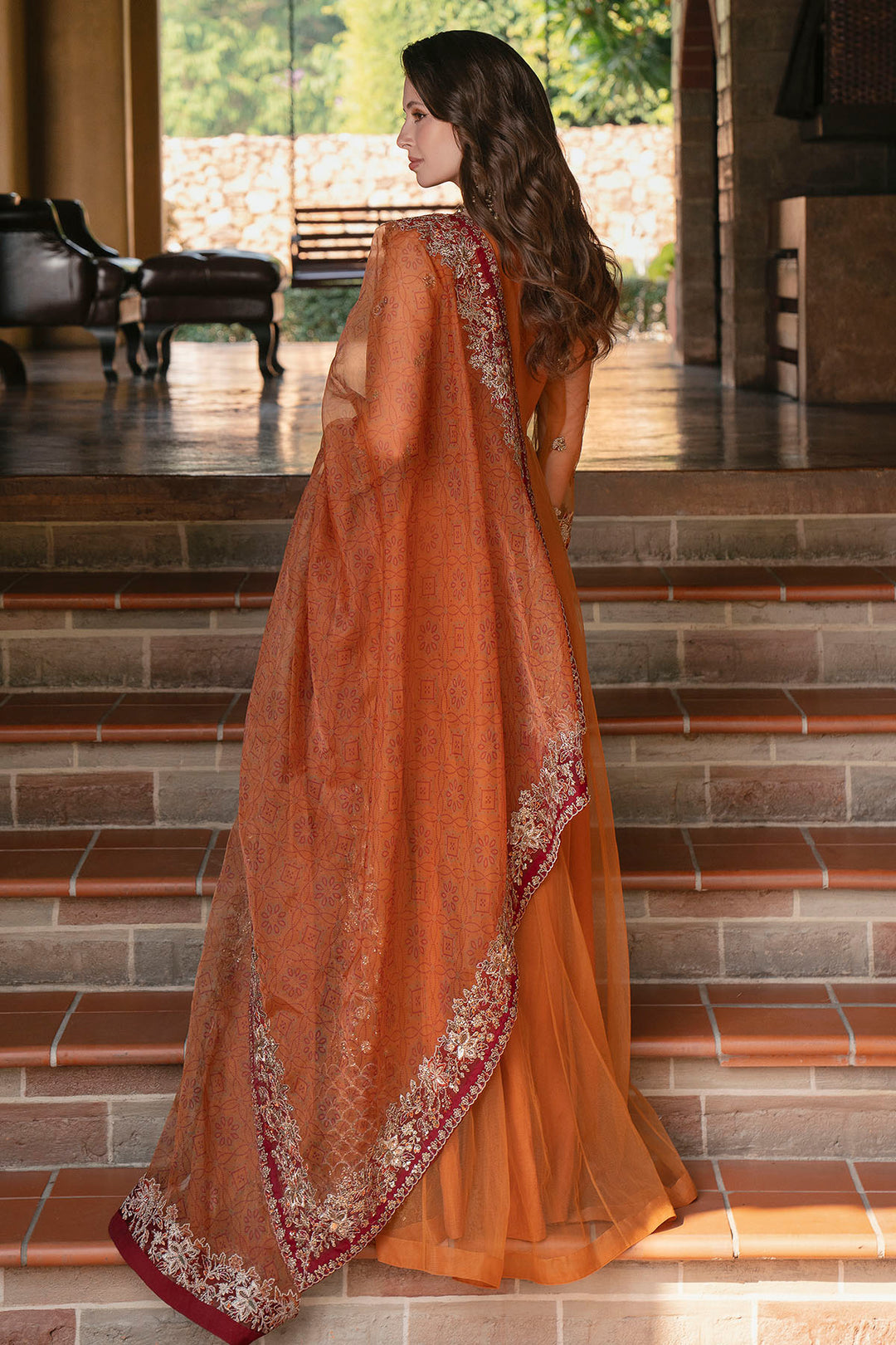 5811-GIRASOLE EMBROIDERED SILK NET UNSTITCHED