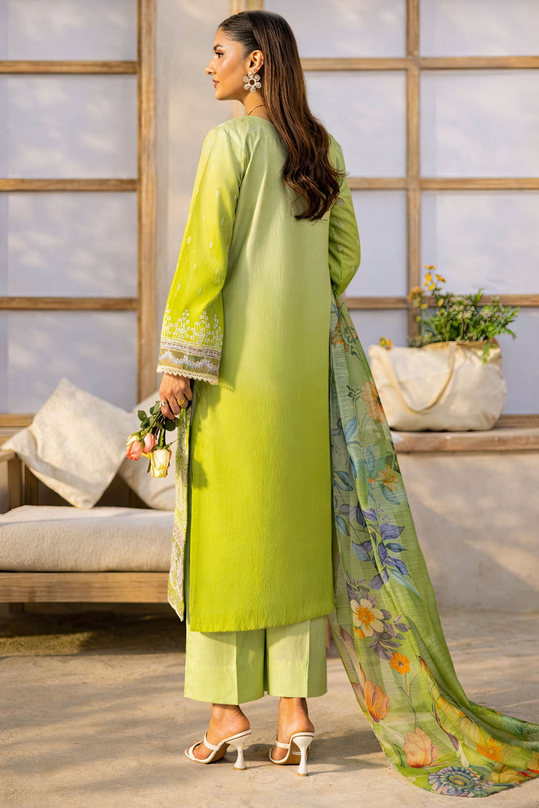 5816-DOVE EMBROIDERED LAWN UNSTITCHED