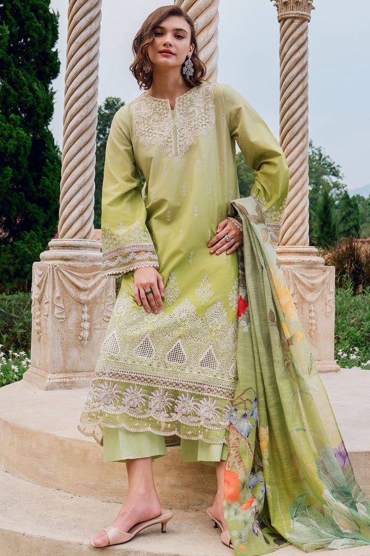 5816-DOVE EMBROIDERED LAWN STITCHED