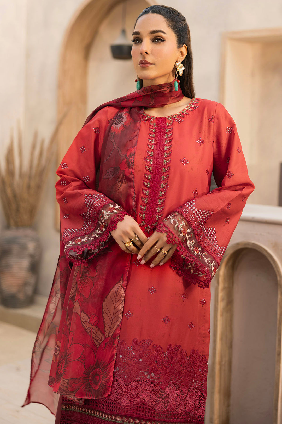 5821-SAMAA EMBROIDERED LAWN UNSTITCHED