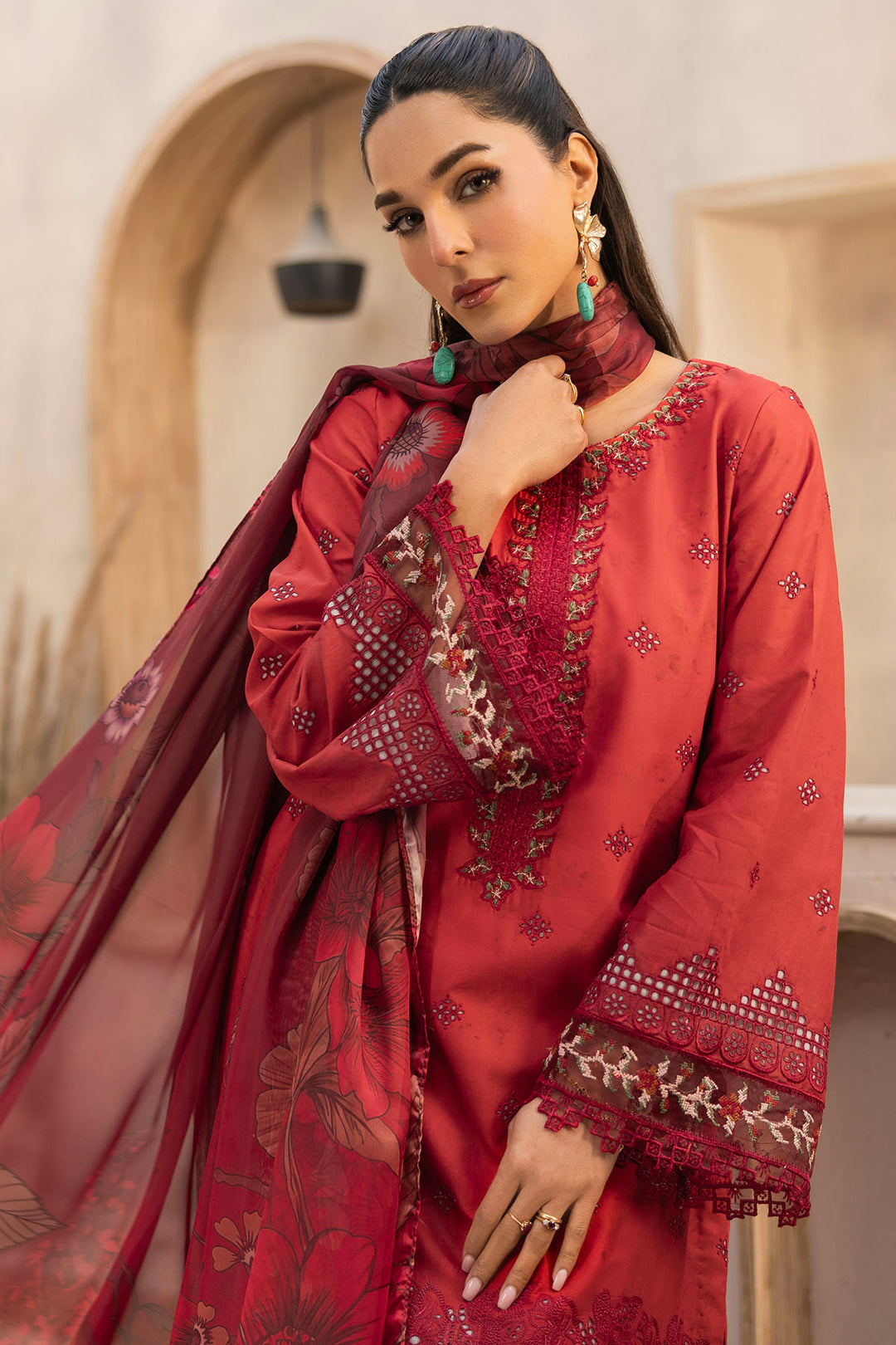 5821-SAMAA EMBROIDERED LAWN UNSTITCHED