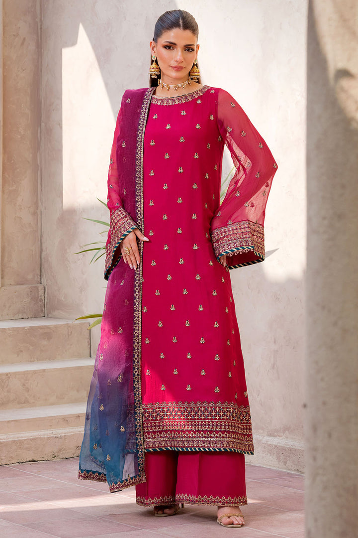 5825-DAISY EMBROIDERED CRINKLE CHIFFON STITCHED