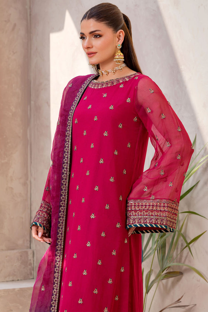 5825-DAISY EMBROIDERED CRINKLE CHIFFON STITCHED