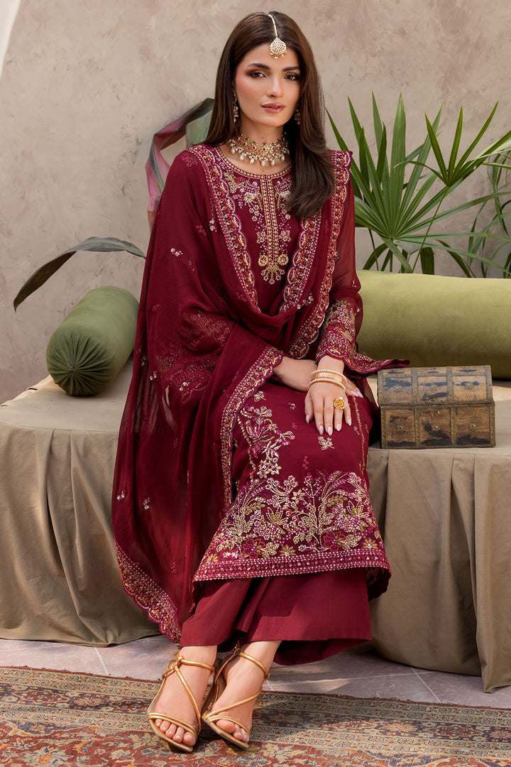 5828-ELLIE EMBROIDERED CRINKLE CHIFFON STITCHED