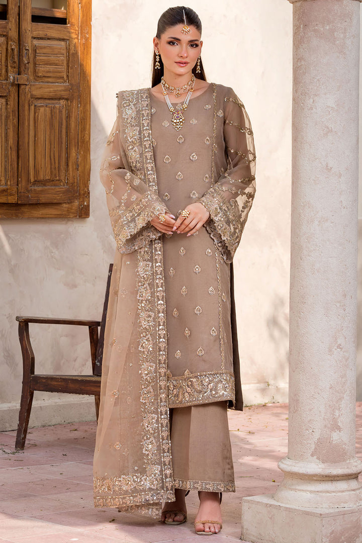 5830-MARY EMBROIDERED ORGANZA STITCHED