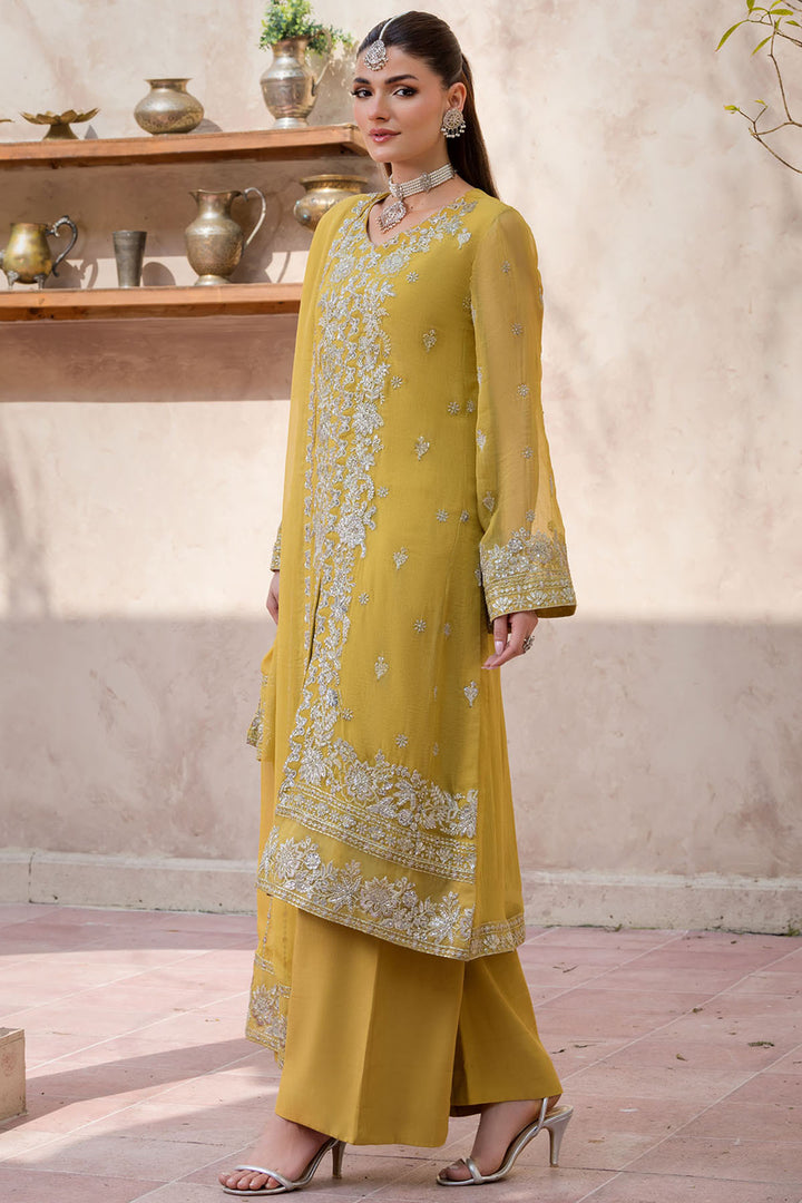 5831-ANNA EMBROIDERED CRINKLE CHIFFON STITCHED