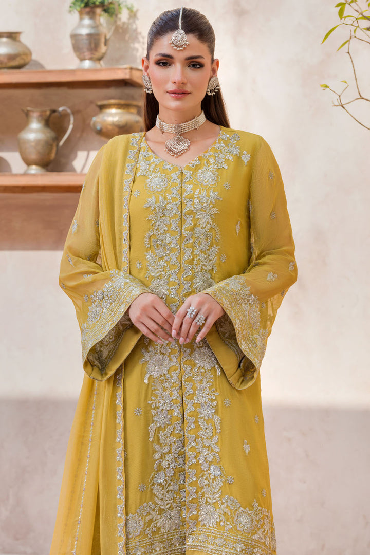 5831-ANNA EMBROIDERED CRINKLE CHIFFON STITCHED