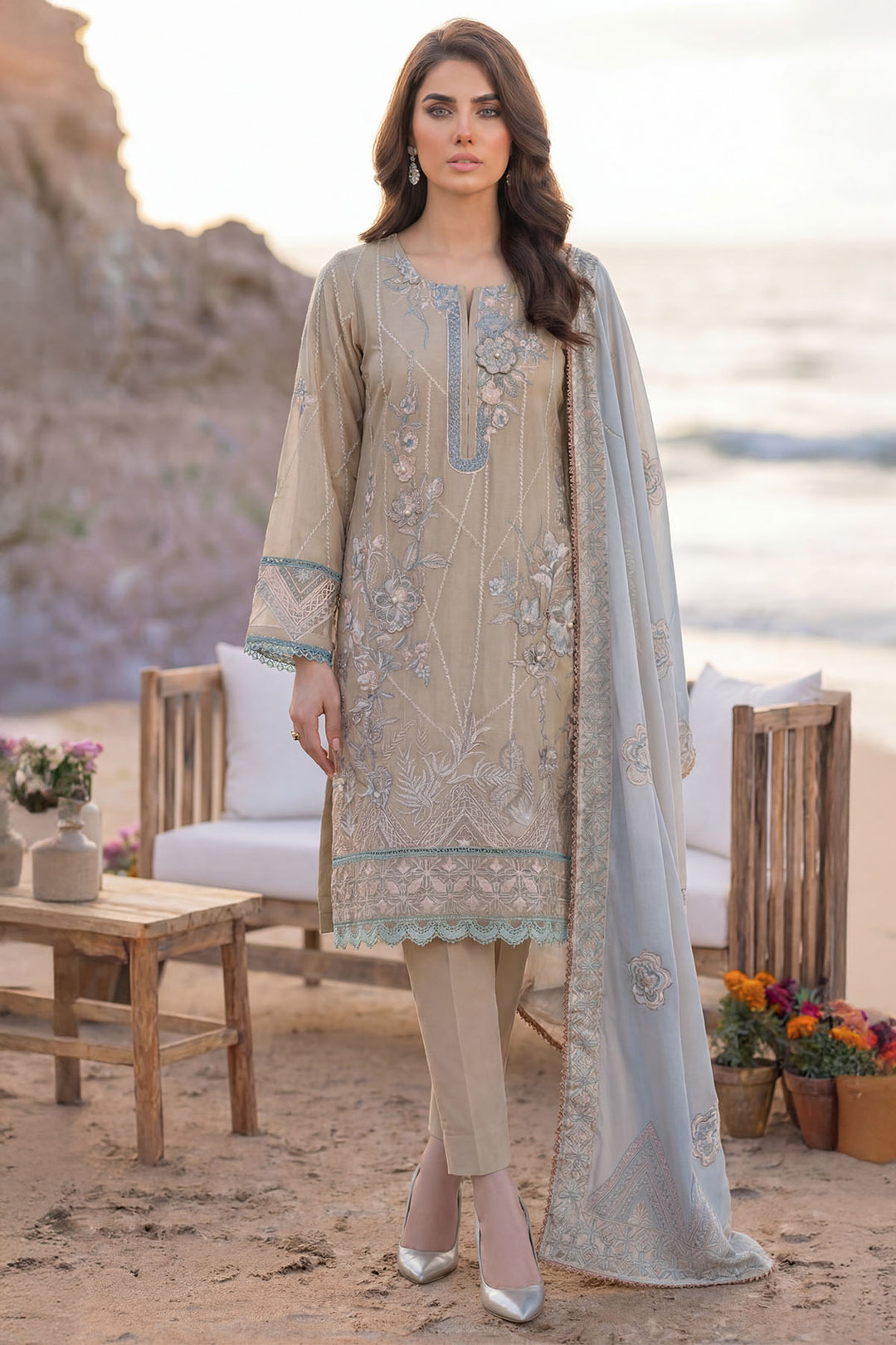5845-IVY EMBROIDERED LAWN UNSTITCHED