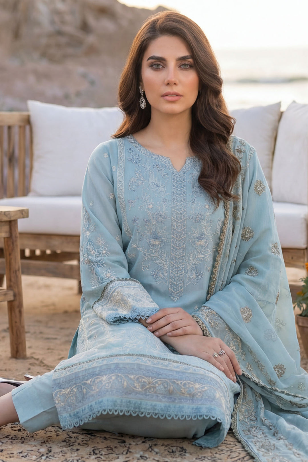 5846-JASMINE EMBROIDERED LAWN UNSTITCHED