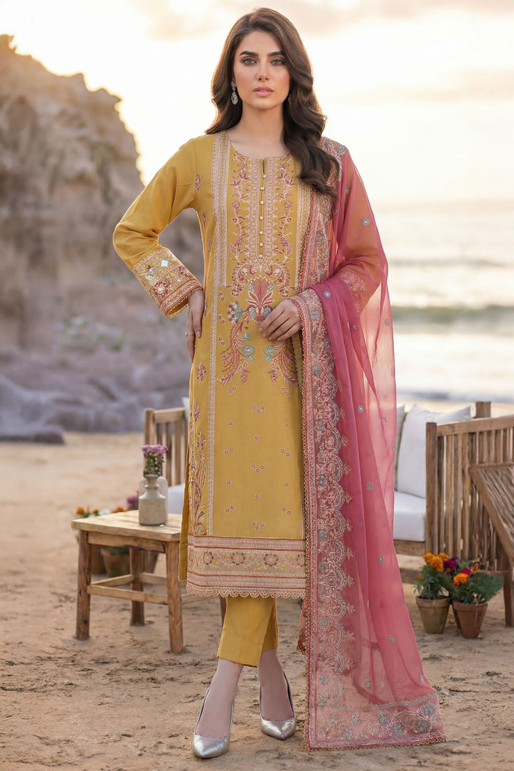 5847-QUILL EMBROIDERED LAWN UNSTITCHED