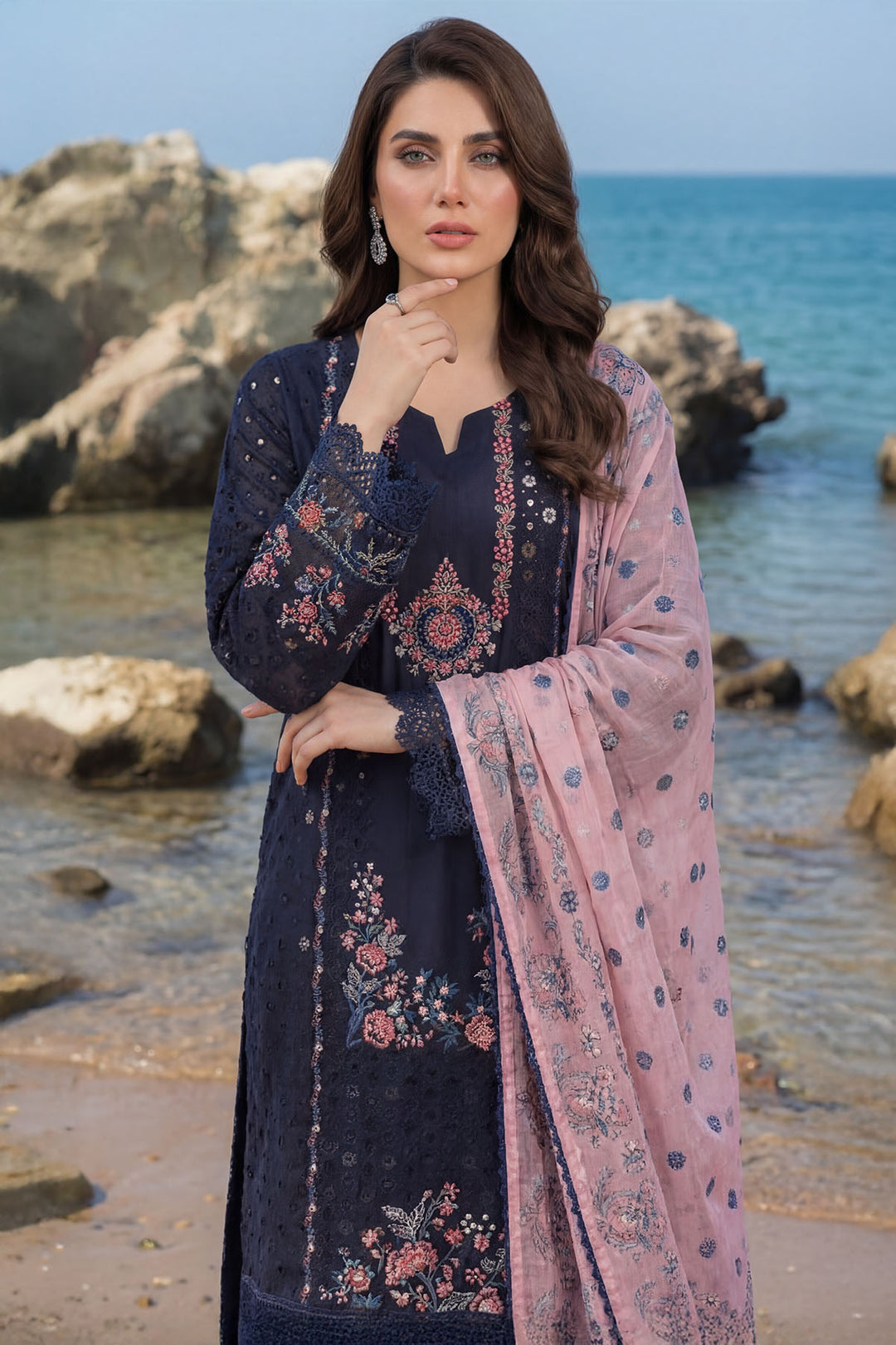 5848-KUNAL EMBROIDERED LAWN UNSTITCHED