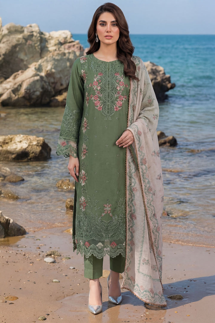 5849-BASIL EMBROIDERED LAWN UNSTITCHED