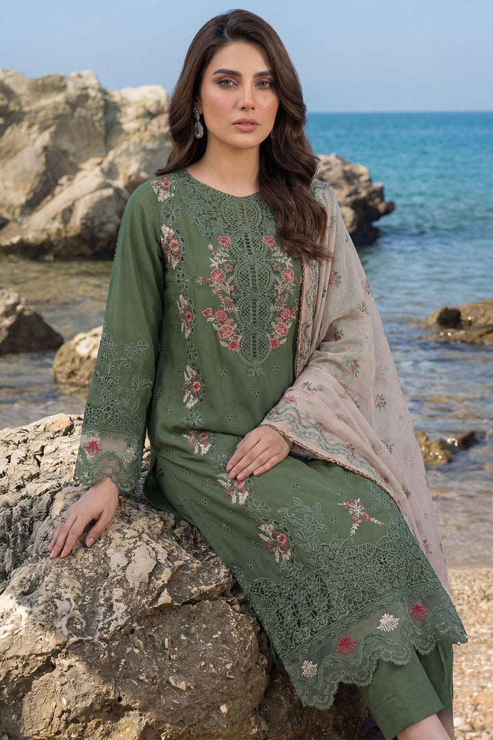 5849-BASIL EMBROIDERED LAWN UNSTITCHED