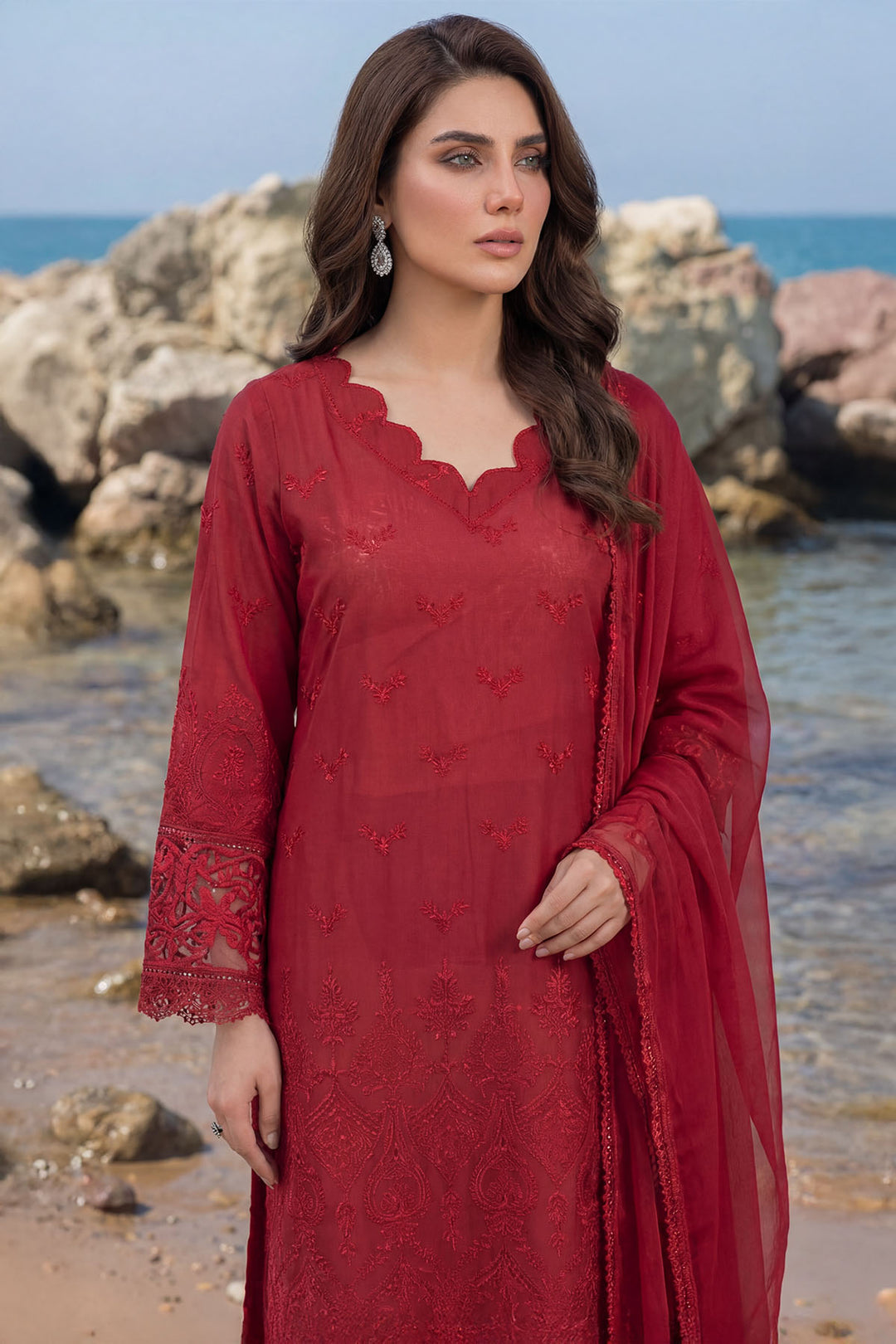 5850-CEDAR EMBROIDERED LAWN UNSTITCHED