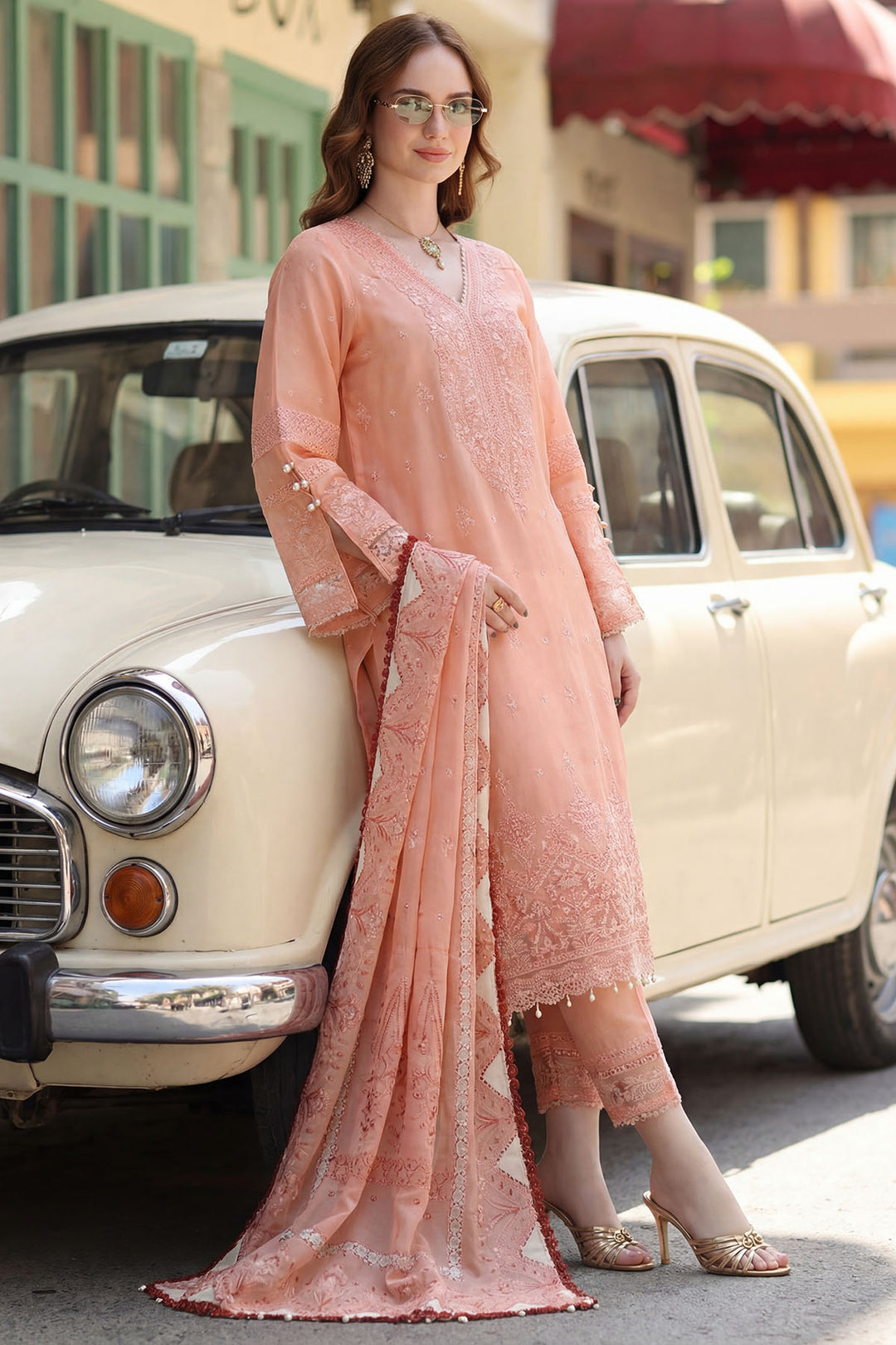 5858-MAYA EMBROIDERED LAWN UNSTITCHED