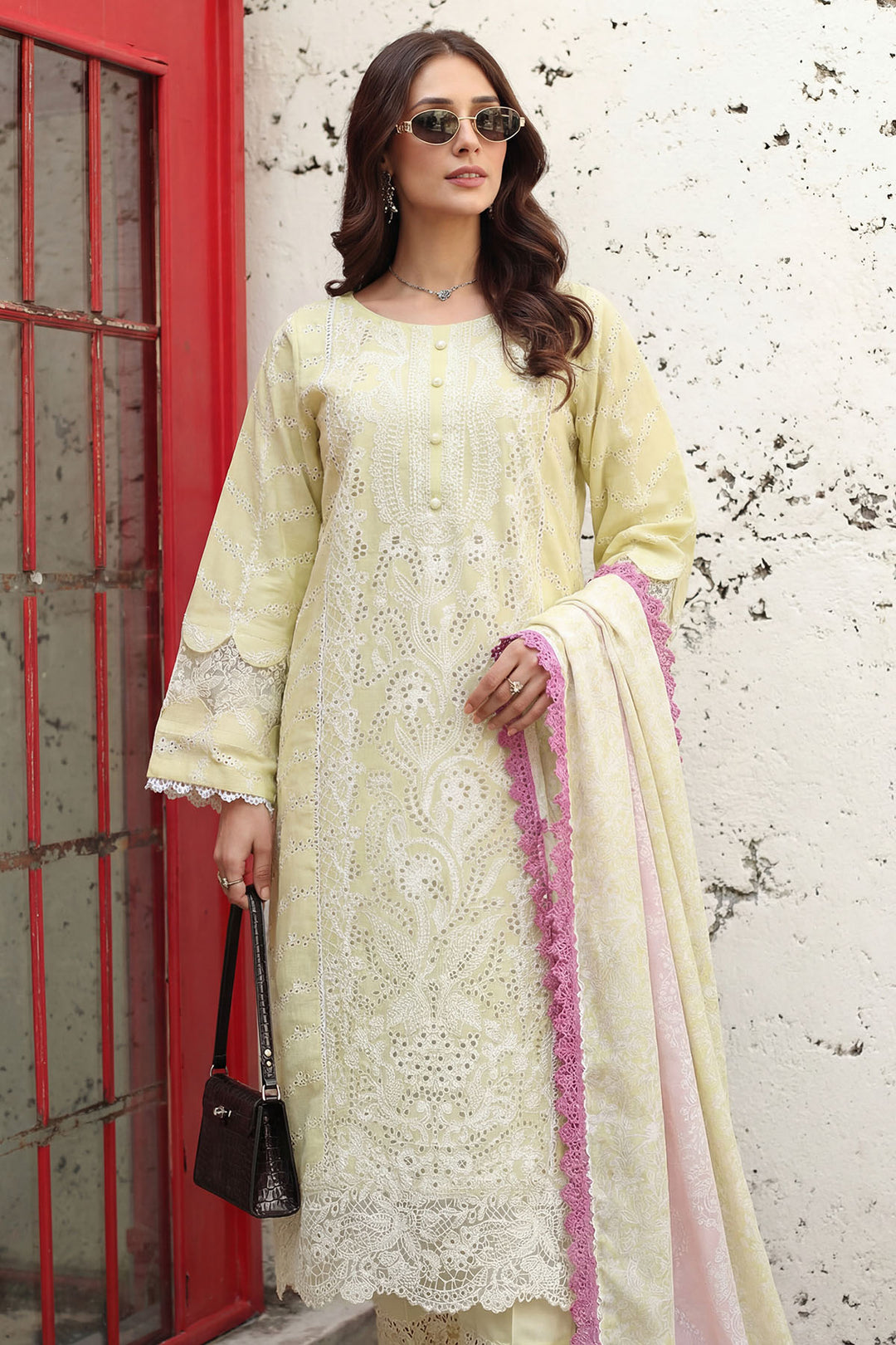 5860-ROSE EMBROIDERED LAWN UNSTITCHED