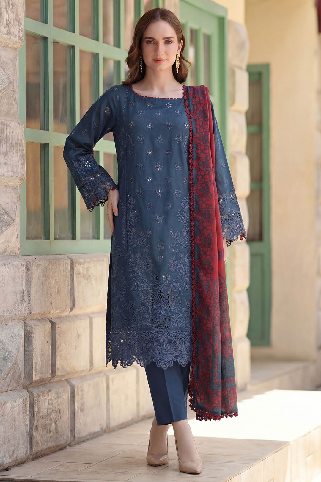 5861-OLIVIA EMBROIDERED LAWN UNSTITCHED