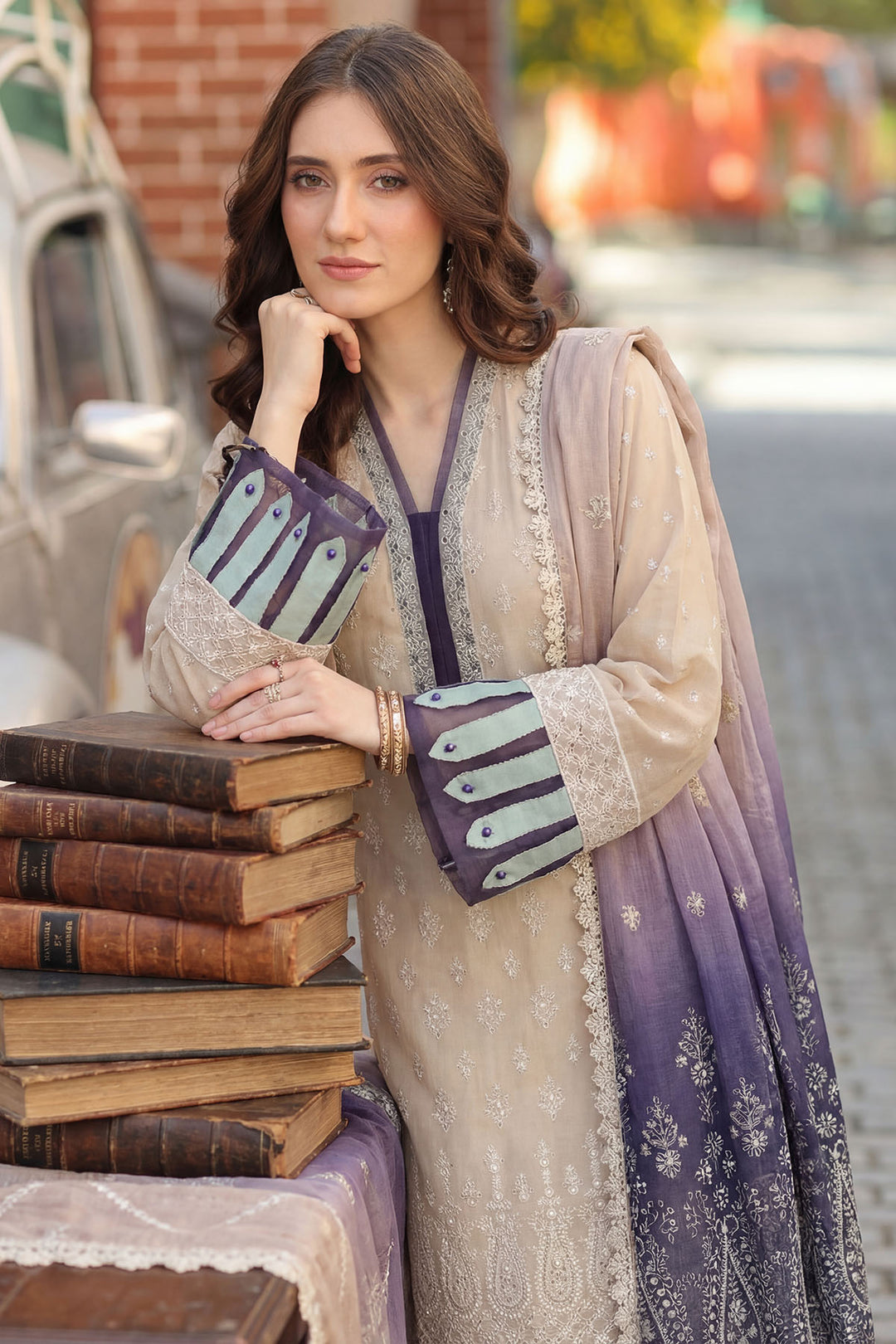 5863-BELLA EMBROIDERED LAWN UNSTITCHED
