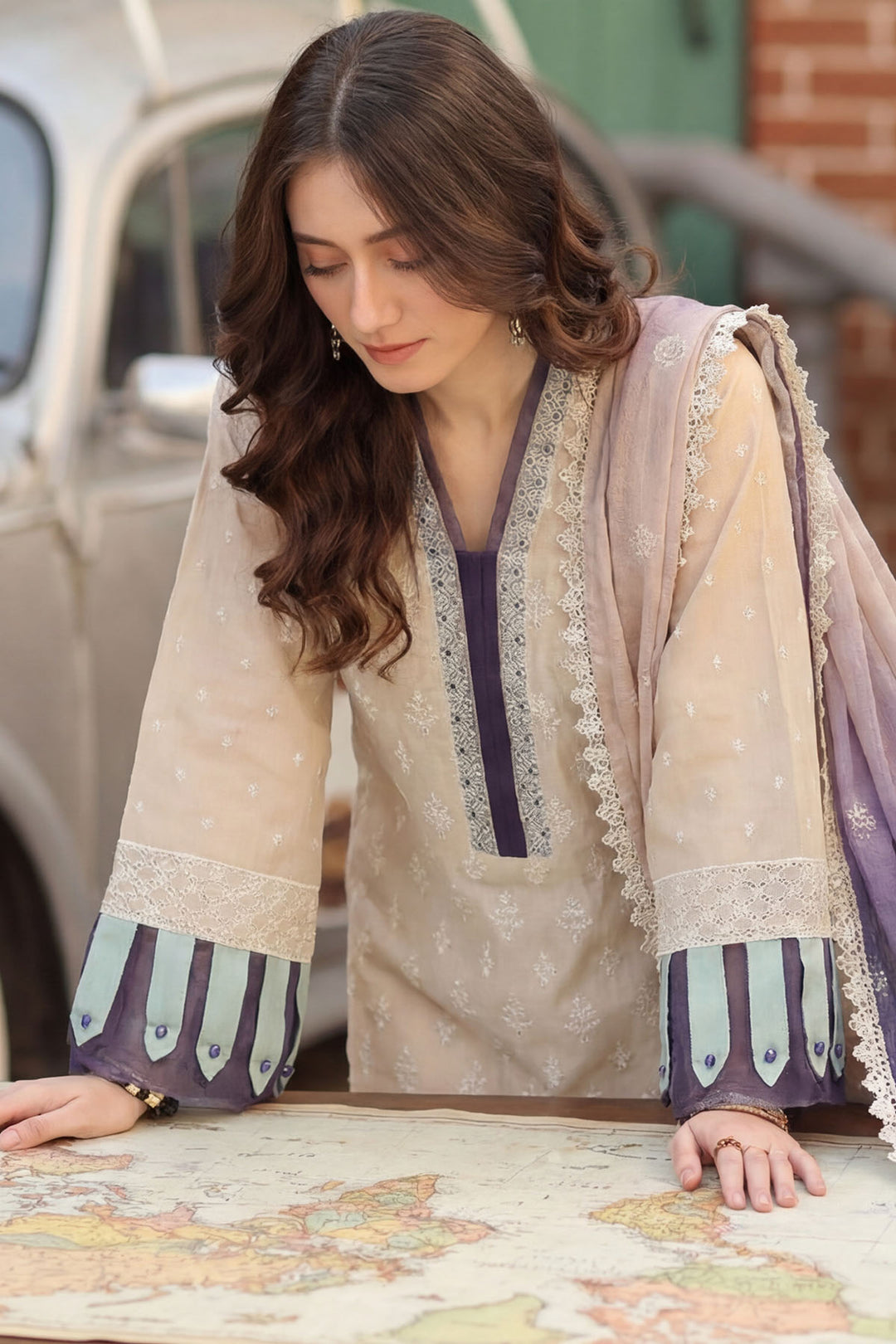 5863-BELLA EMBROIDERED LAWN UNSTITCHED