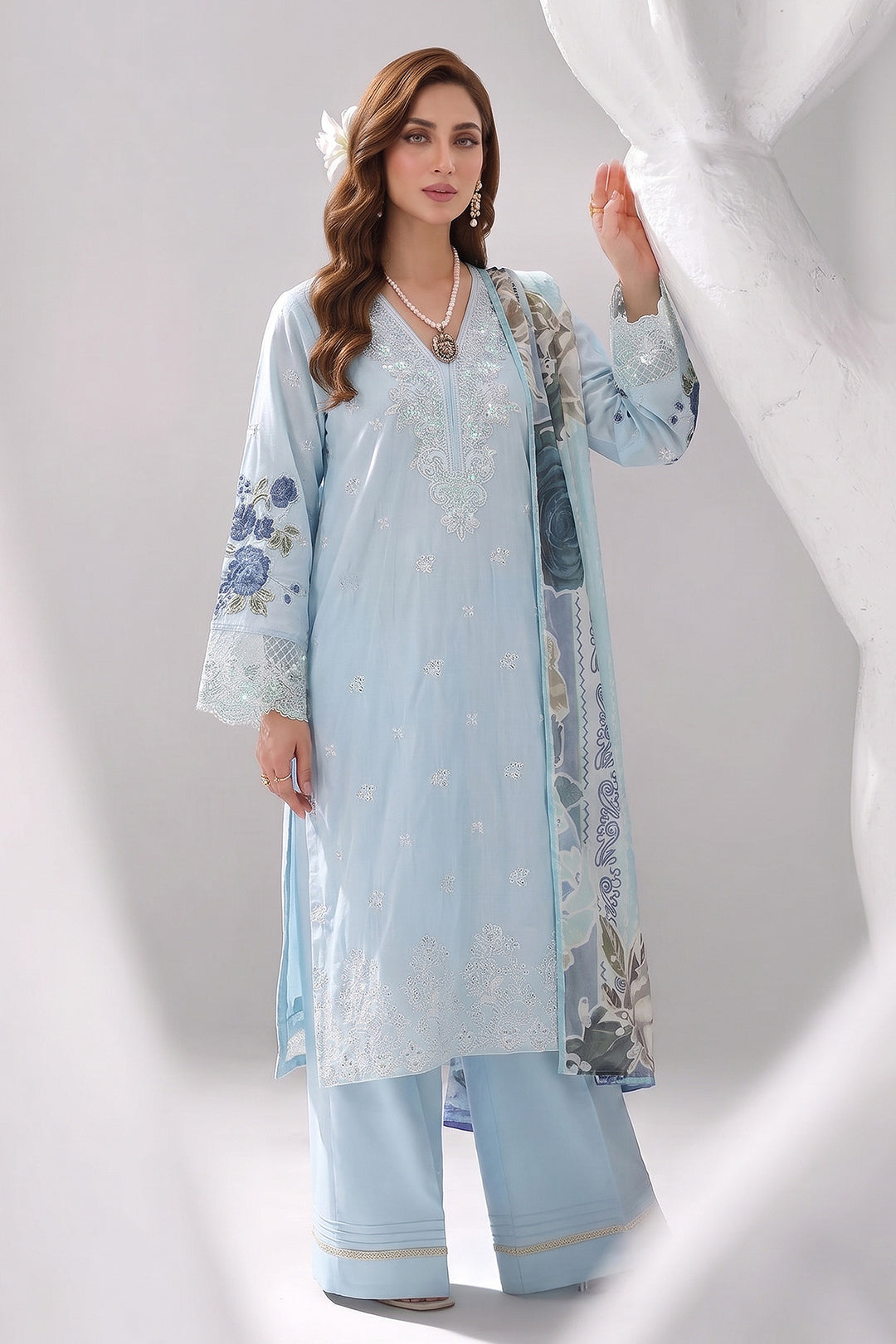 5878-ZARTASHA EMBROIDERED LAWN UNSTITCHED