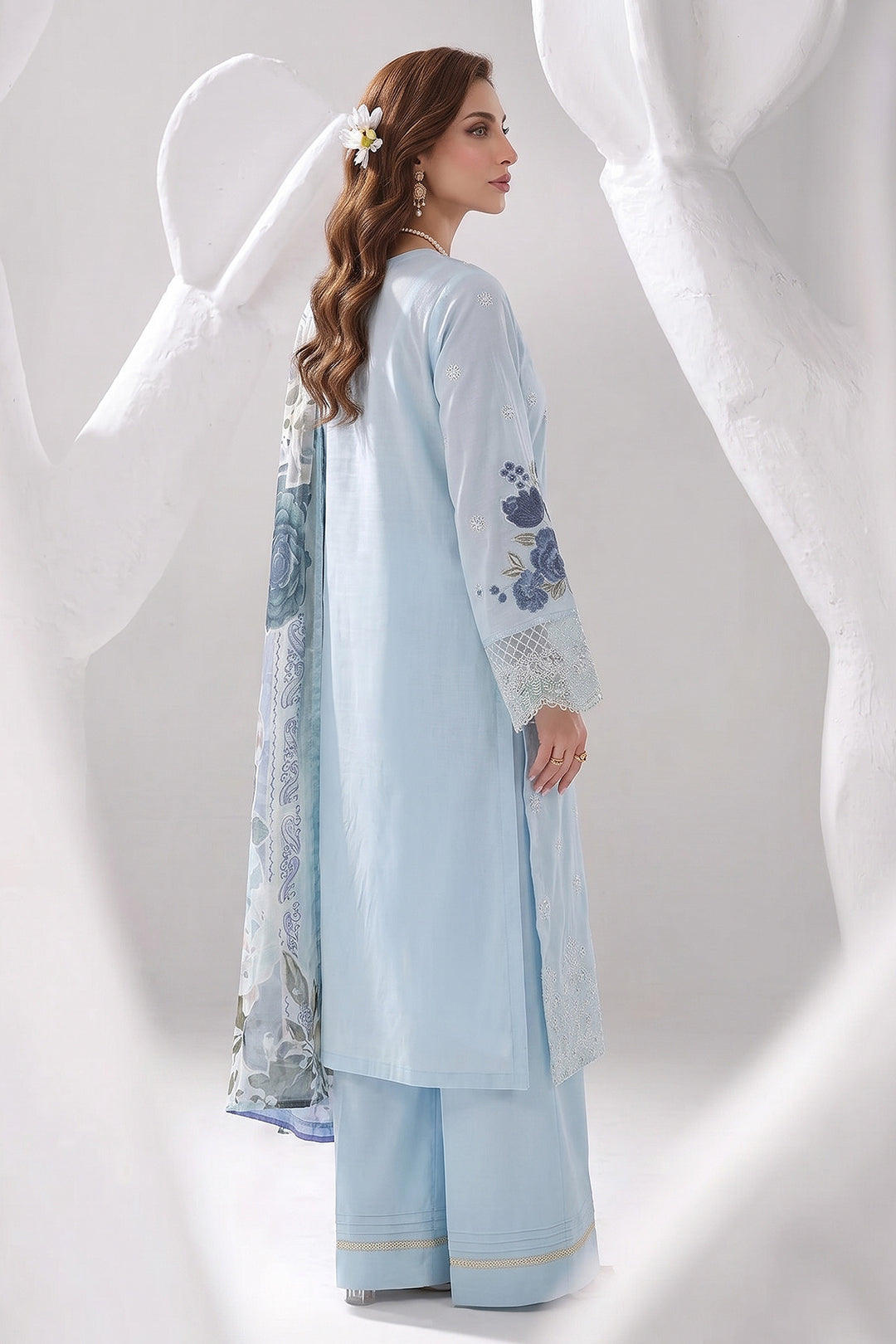 5878-ZARTASHA EMBROIDERED LAWN UNSTITCHED