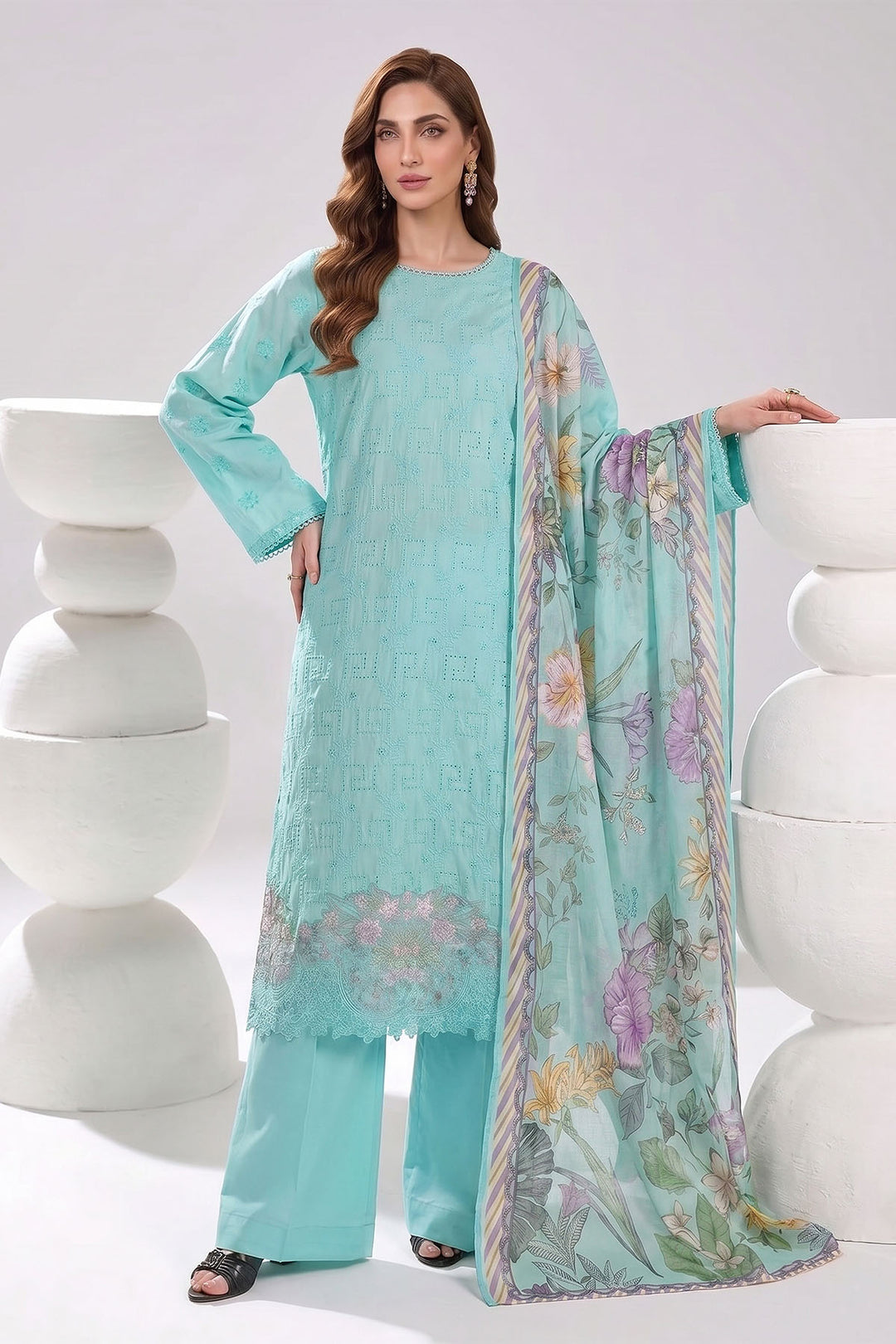 5879-ABDAR EMBROIDERED LAWN UNSTITCHED