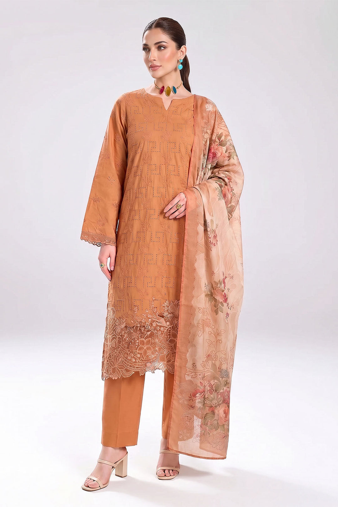 5884-RUZAIN EMBROIDERED LAWN UNSTITCHED