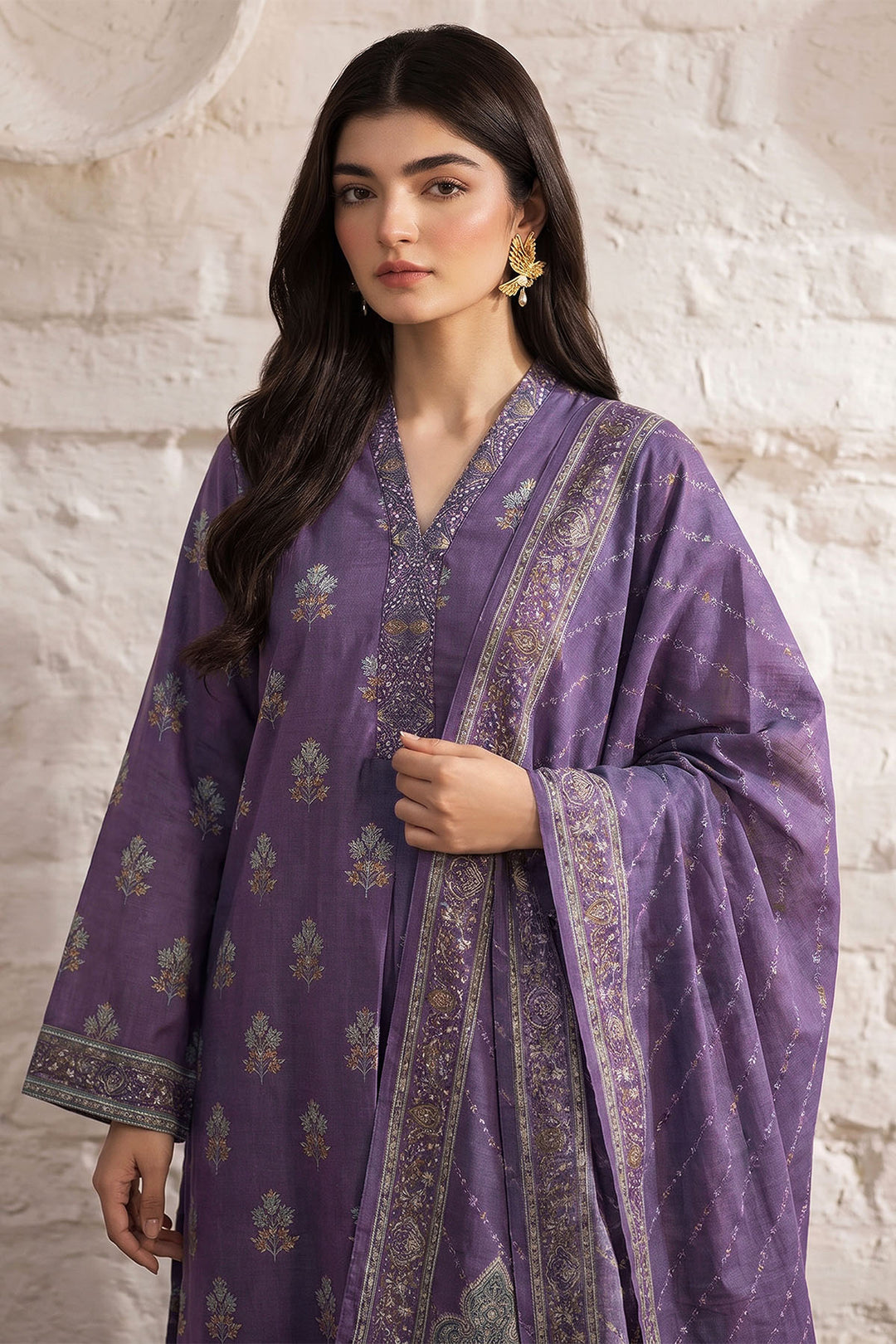 5904-INAYA DIGITAL PRINTED KHADDAR UNSTITCHED