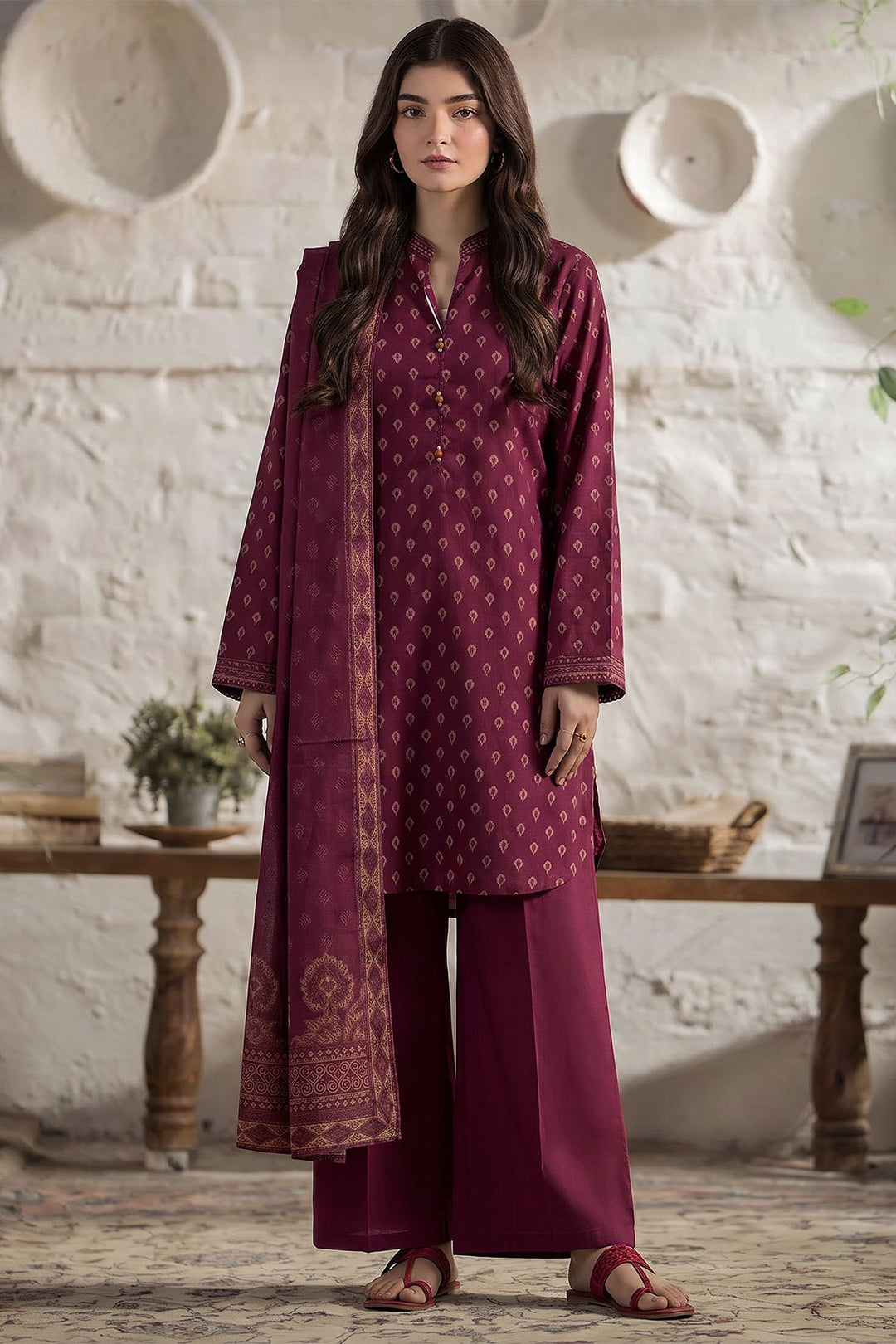 5912-NOOR DIGITAL PRINTED KHADDAR UNSTITCHED