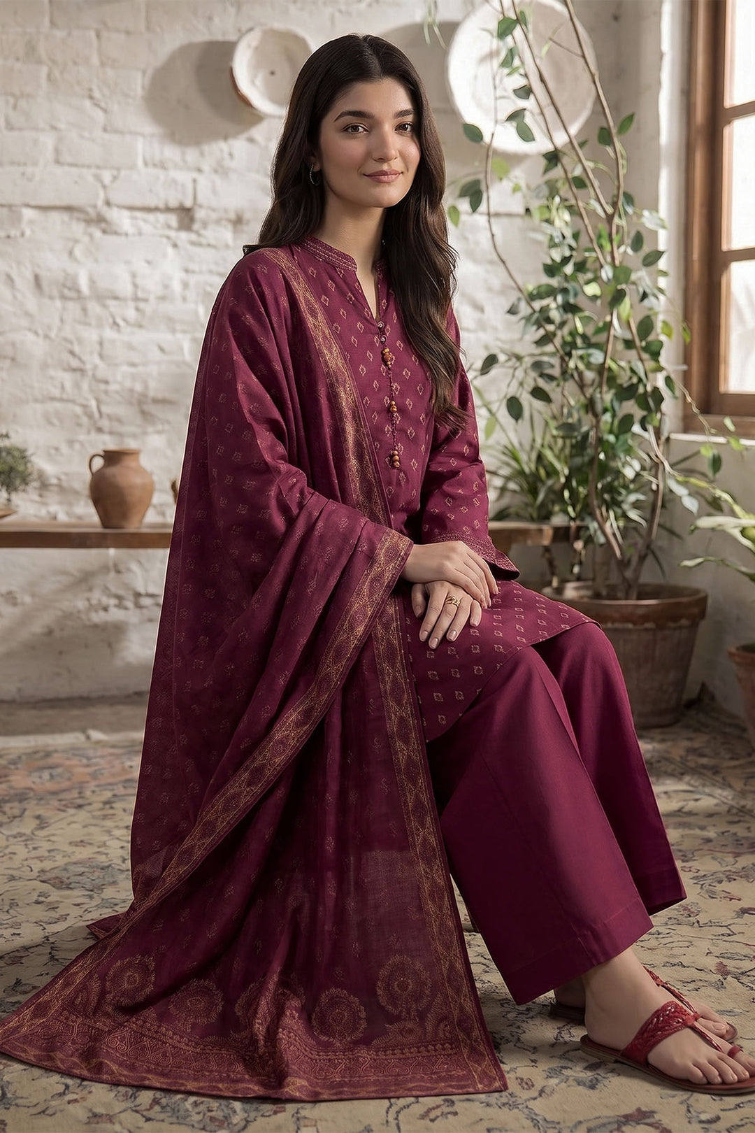 5912-NOOR DIGITAL PRINTED KHADDAR UNSTITCHED