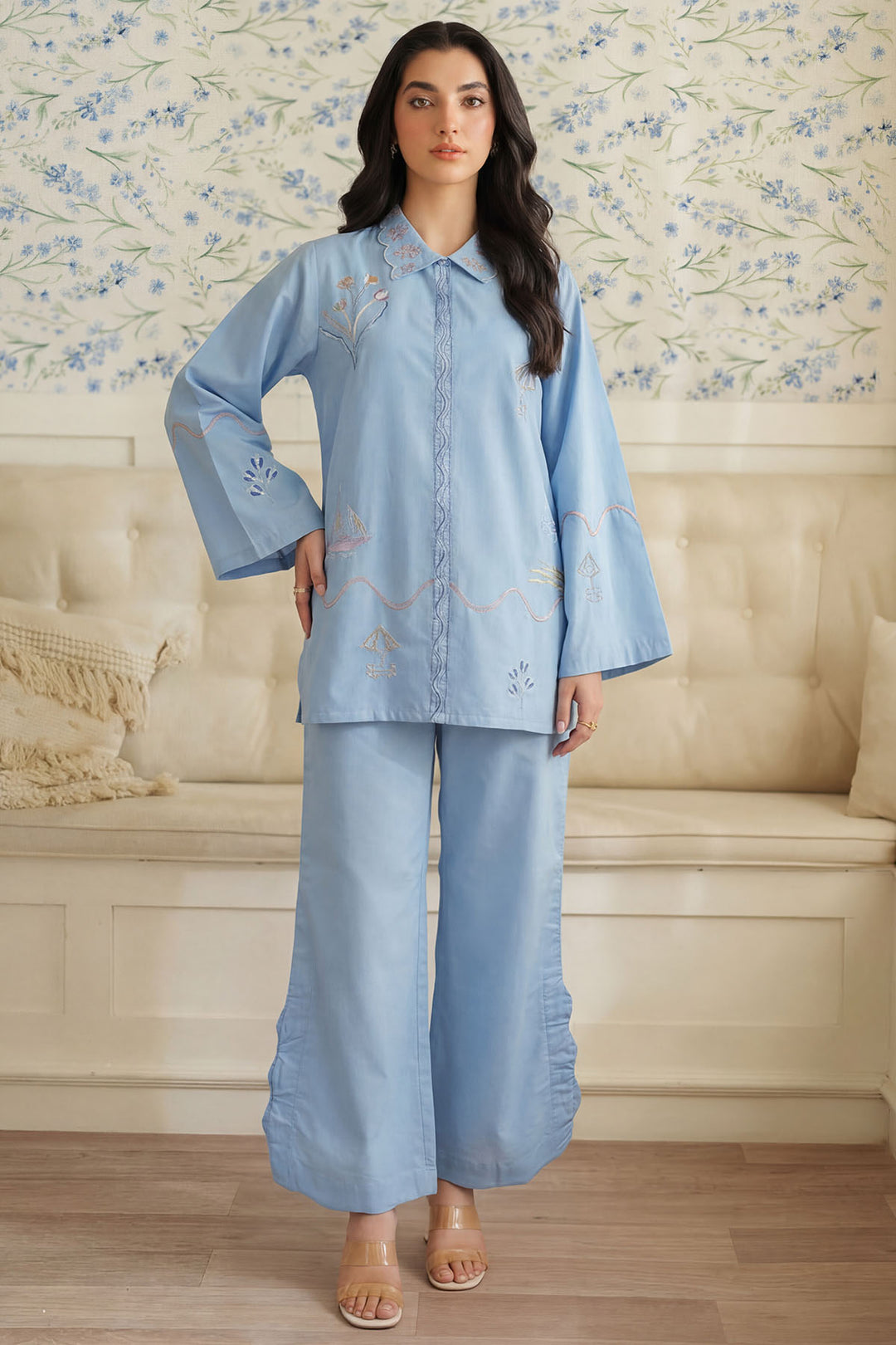 5945-EDEN EMBROIDERED CAMBRIC STITCHED