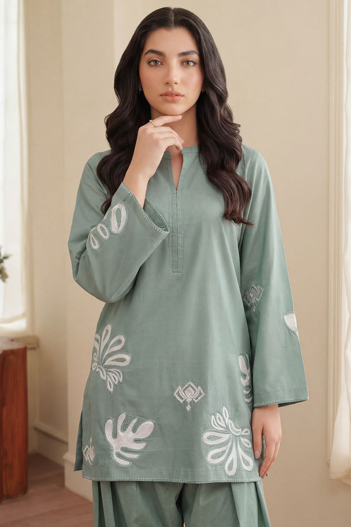 5949-VIOLET EMBROIDERED CAMBRIC STITCHED