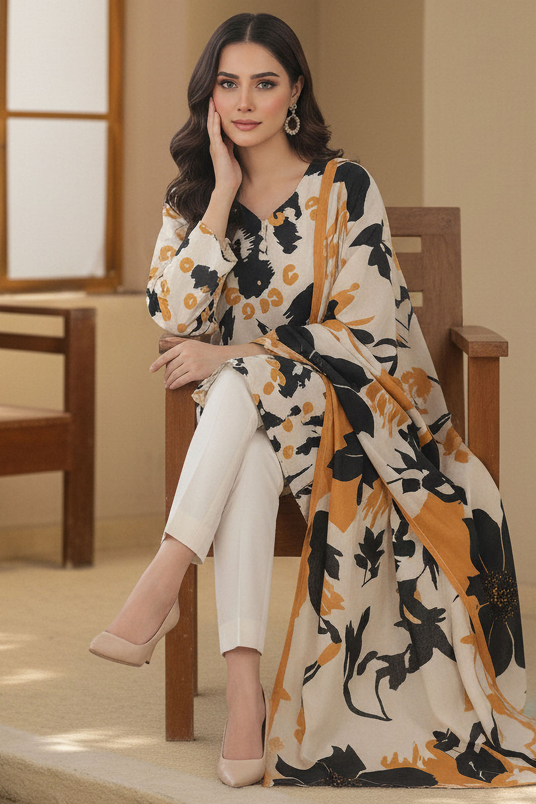 5951-MARIE DIGITAL PRINTED KHADDAR UNSTITCHED