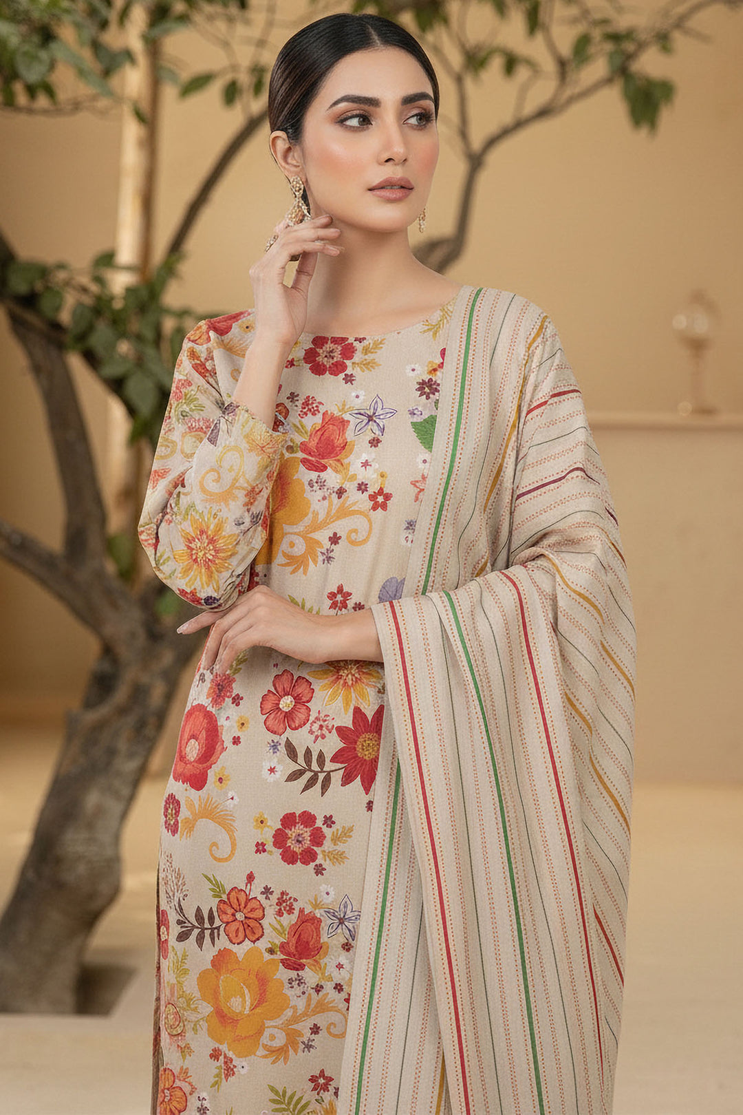 5952-CLAIRE DIGITAL PRINTED KHADDAR UNSTITCHED